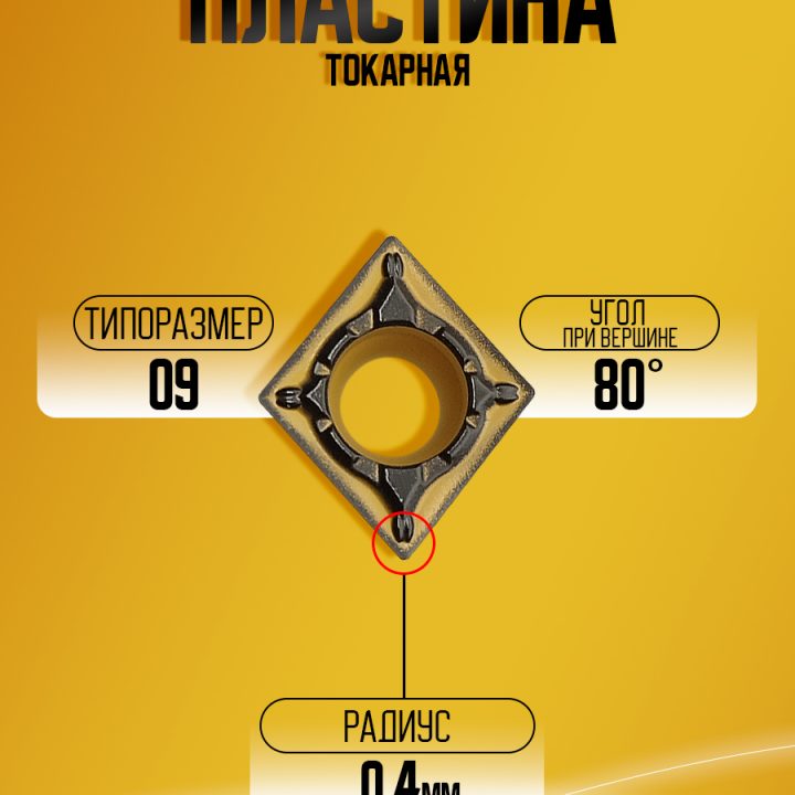Пластина CCMT09T304-PL SC4025