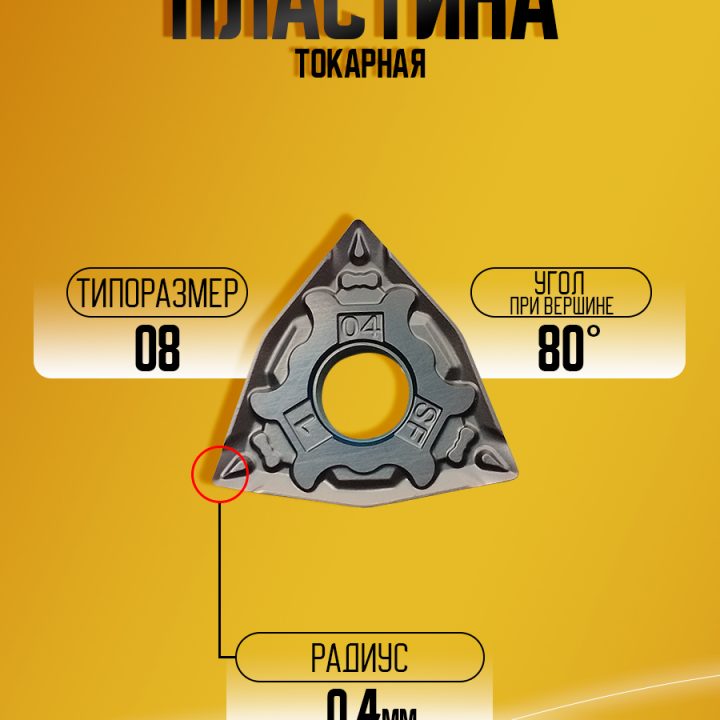 Пластина WNMG080404-SF GS3115