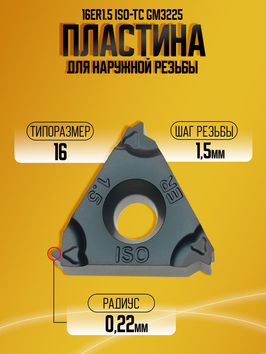Пластина 16ER 1.50 ISO-TC GM3225