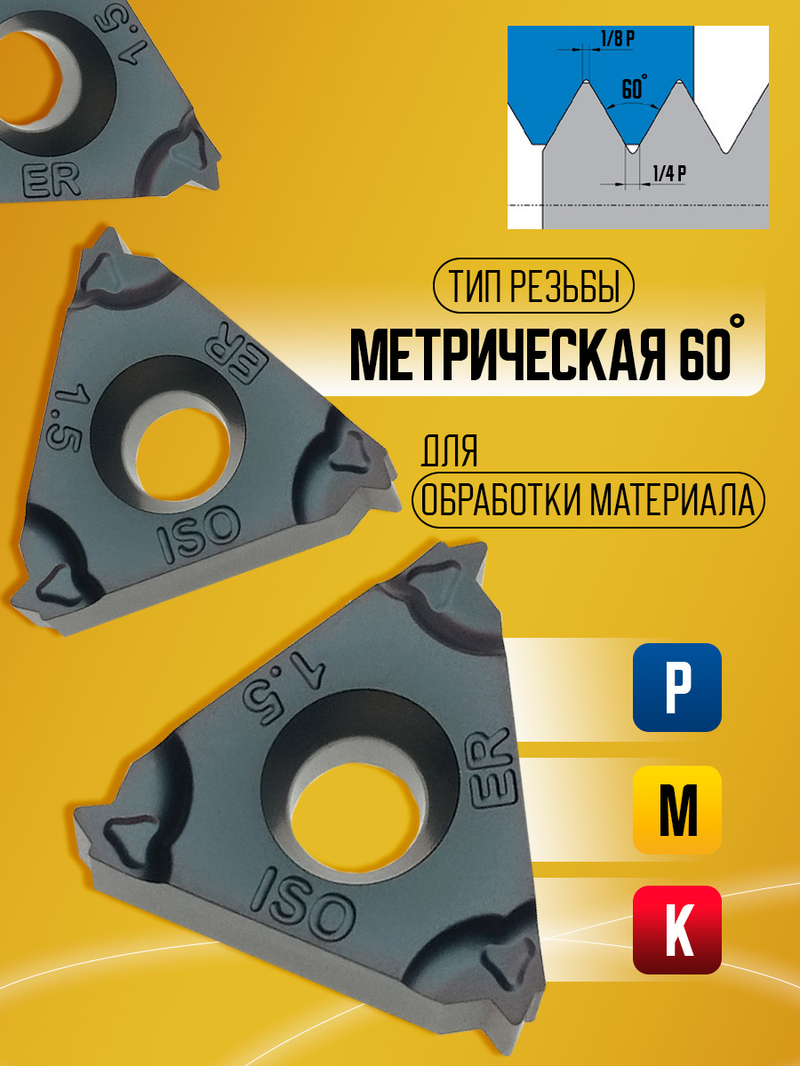 Пластина 16ER 1.50 ISO-TC GM3225
