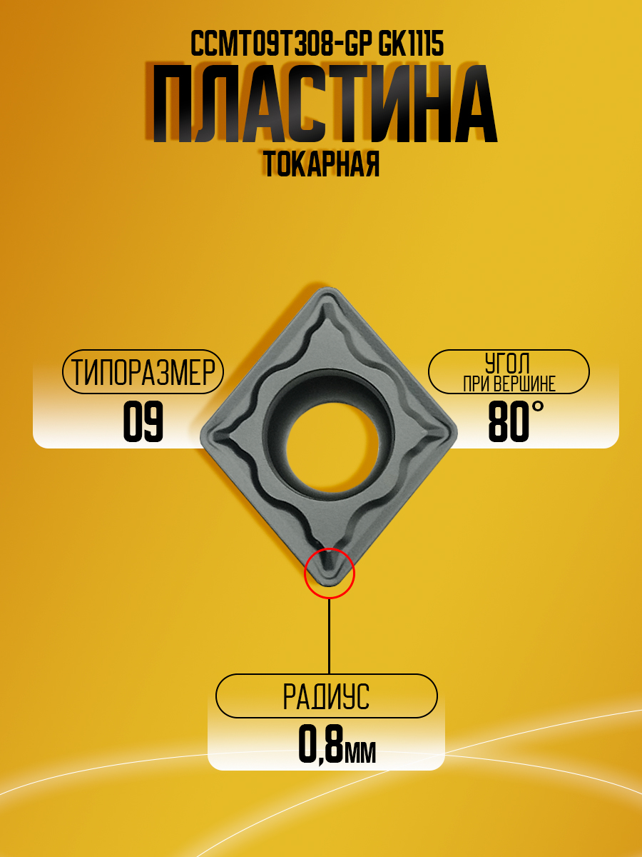 Пластина CCMT09T308-GP GK1115