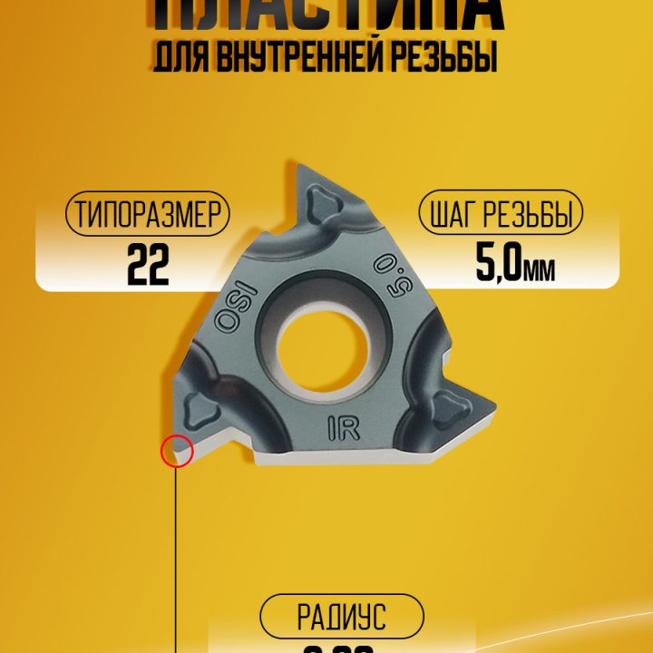 Пластина 22IR 5.00 ISO-TC GM3225