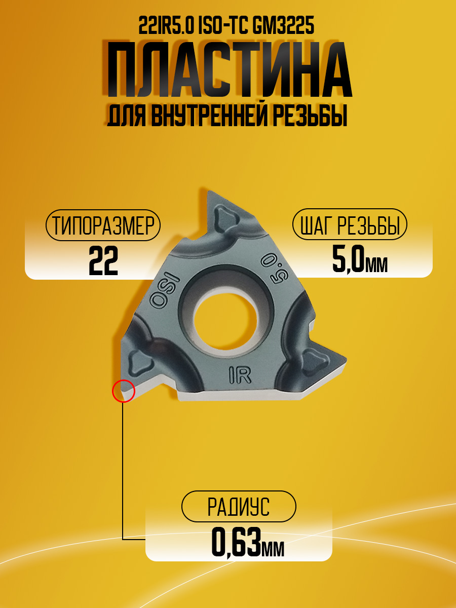 Пластина 22IR 5.00 ISO-TC GM3225