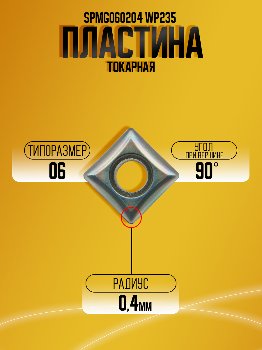 Пластина SPMG060204  WP235