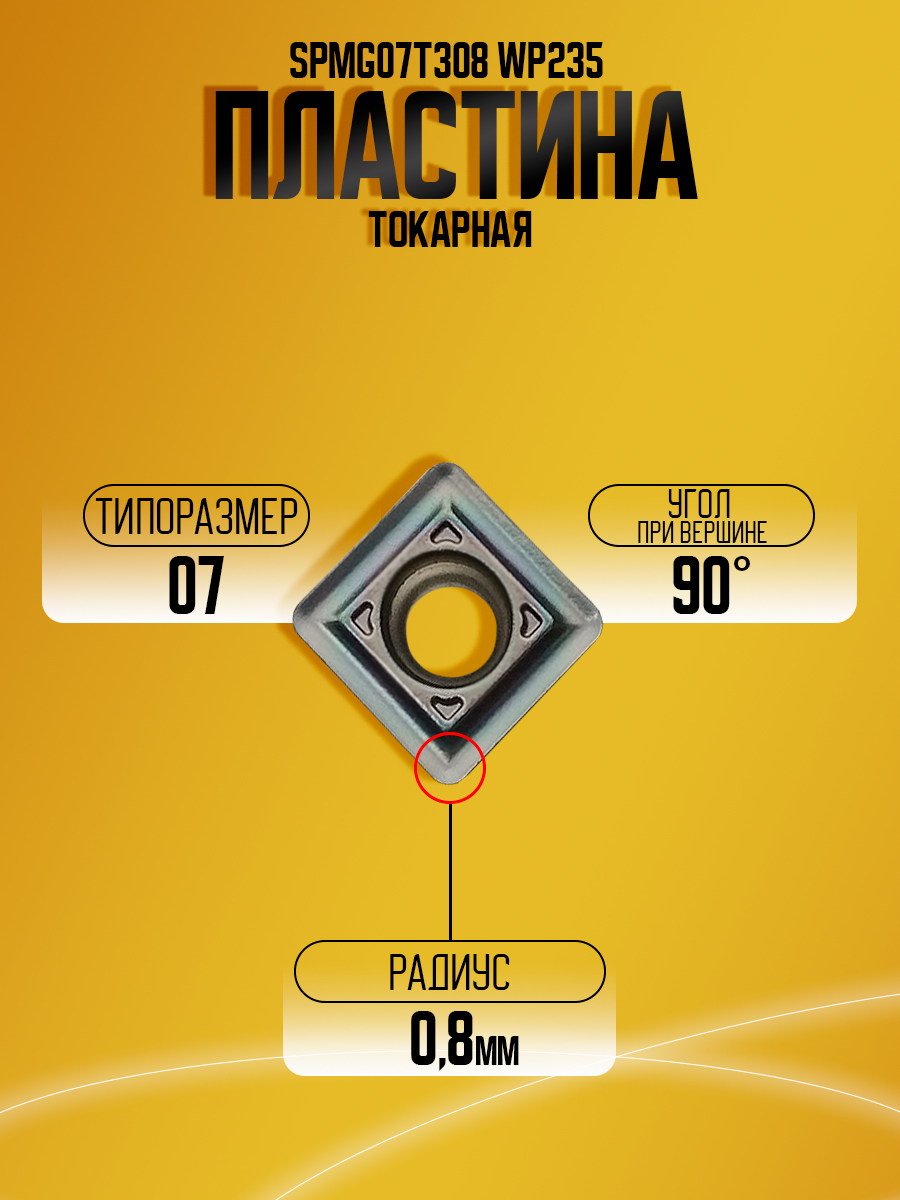 Пластина SPMG07T308 WP235