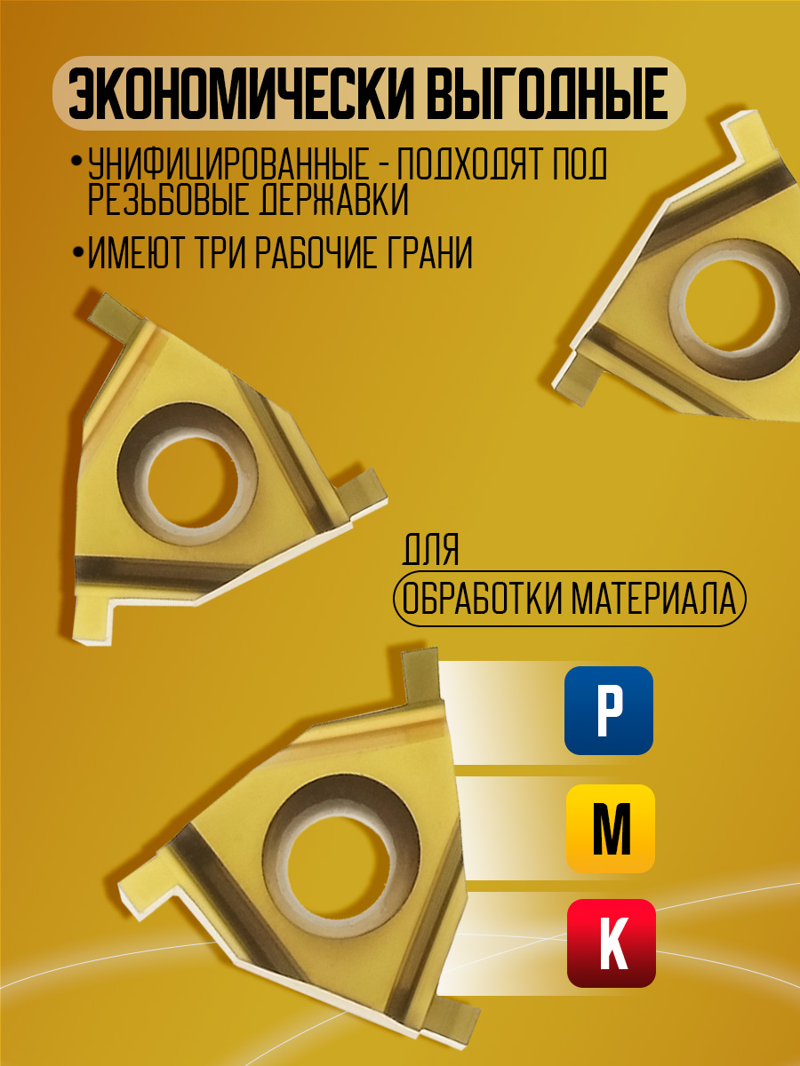 Пластина 16NR 1.50 M20 стопор. конавка 1,50