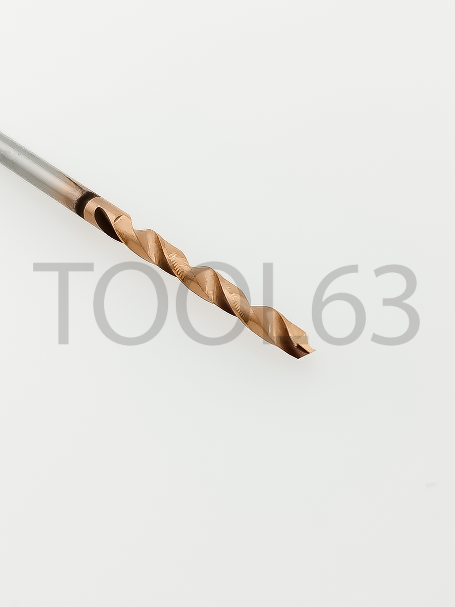 Сверло твердосплавное D2.0 2.0*18*38 HRC55° bronze