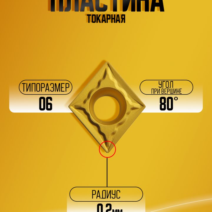 Пластина CCMT060202-GP GP1225
