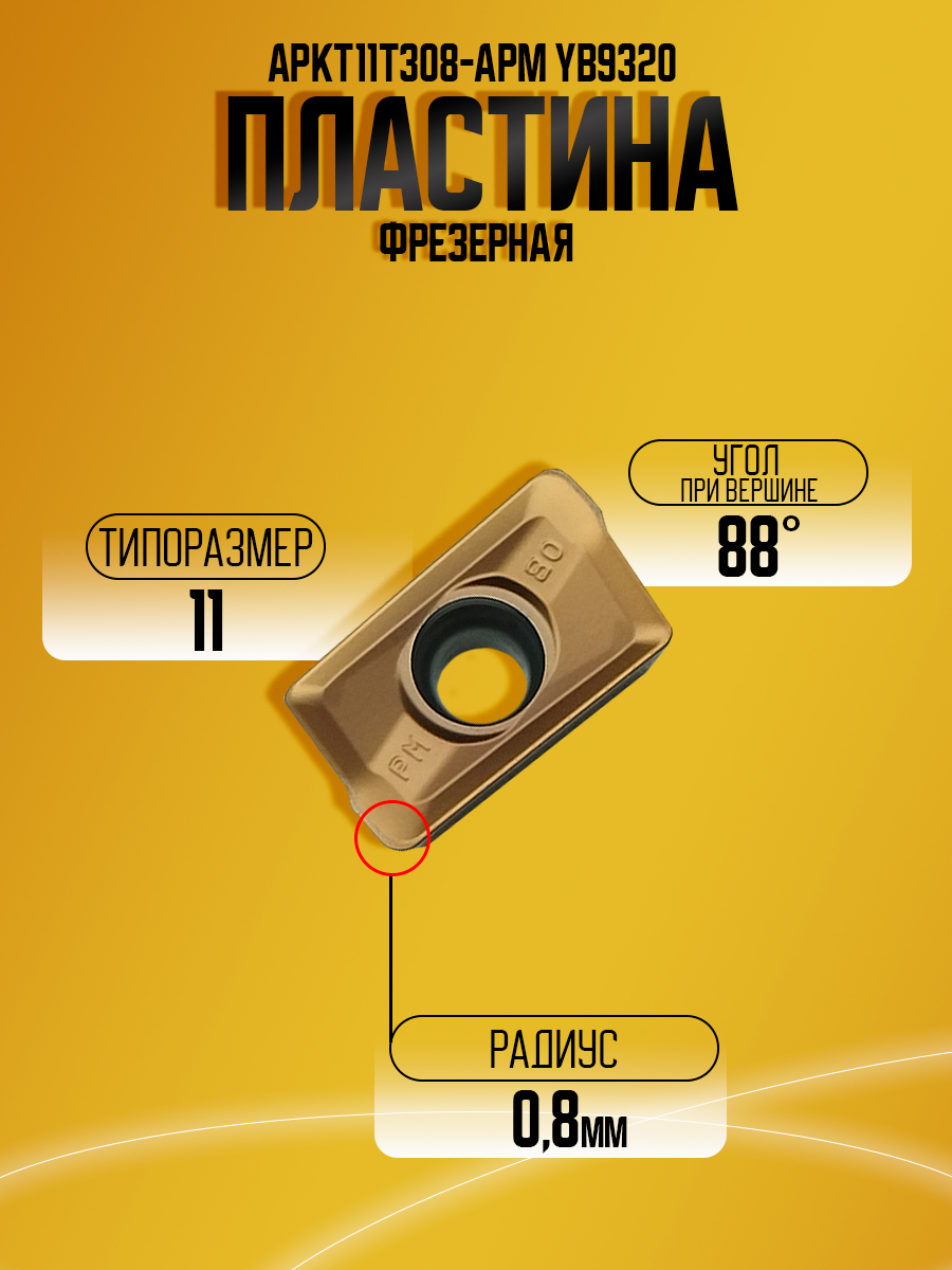 Пластина APKT11T308-APM YB9320