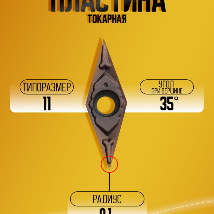 Пластина VCGT110301MN-FC AC520U
