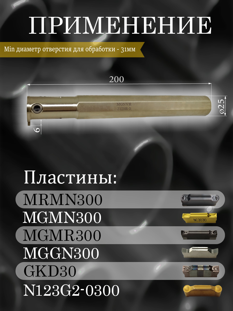 Державка Hanshiba MGNVR3125R-3
