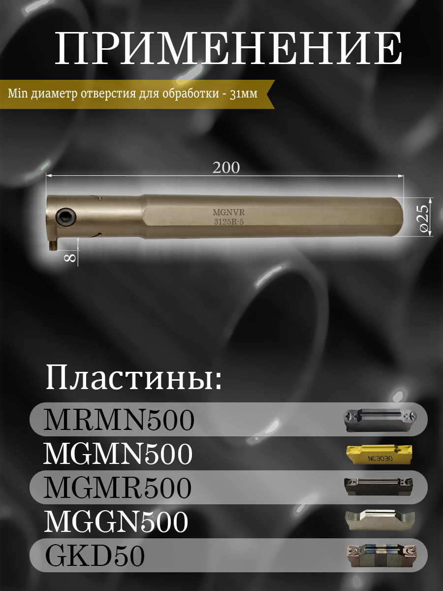 Державка Hanshiba MGNVR3125R-5