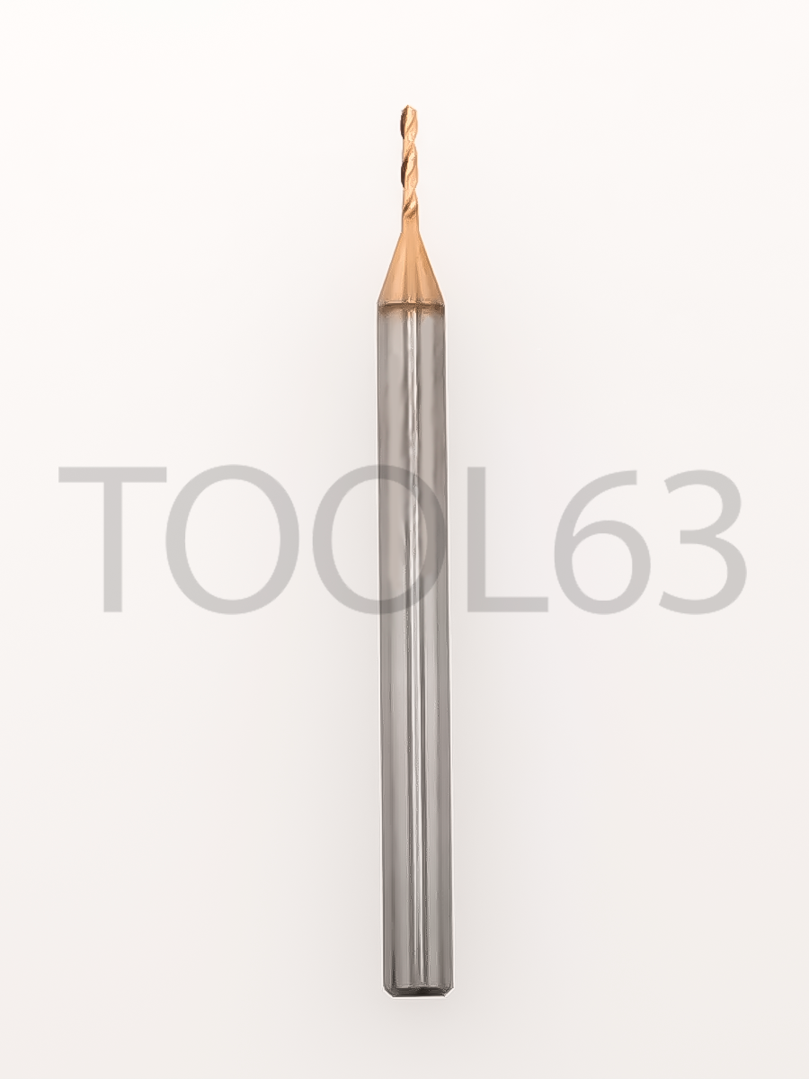 Сверло твердосплавное D0.8*D3*5*38 HRC55° bronze