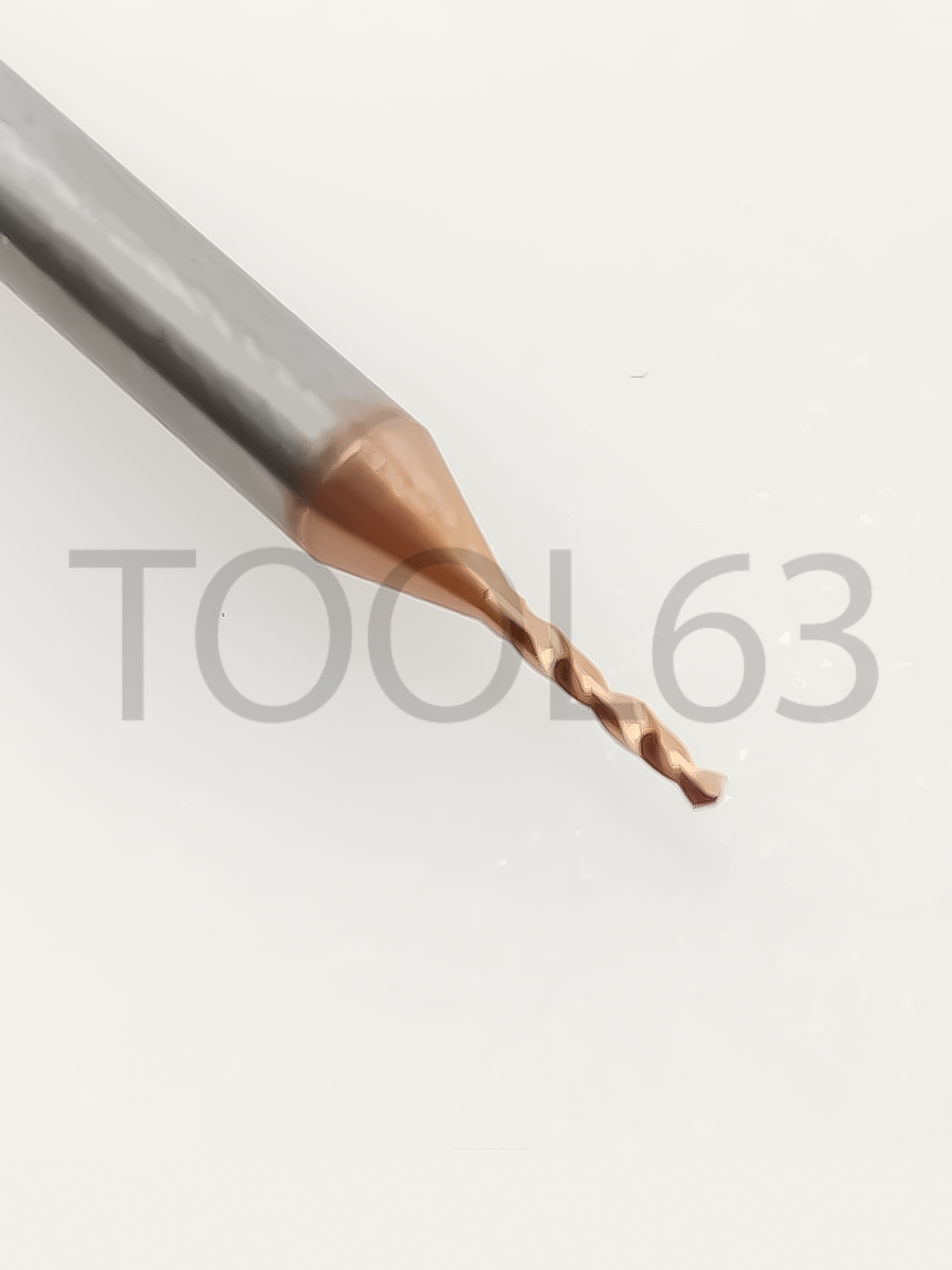 Сверло твердосплавное D0.8*D3*5*38 HRC55° bronze