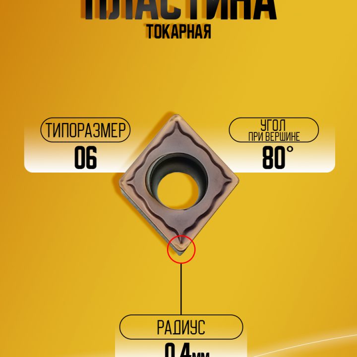 Пластина CCMT060204-EM YBG205