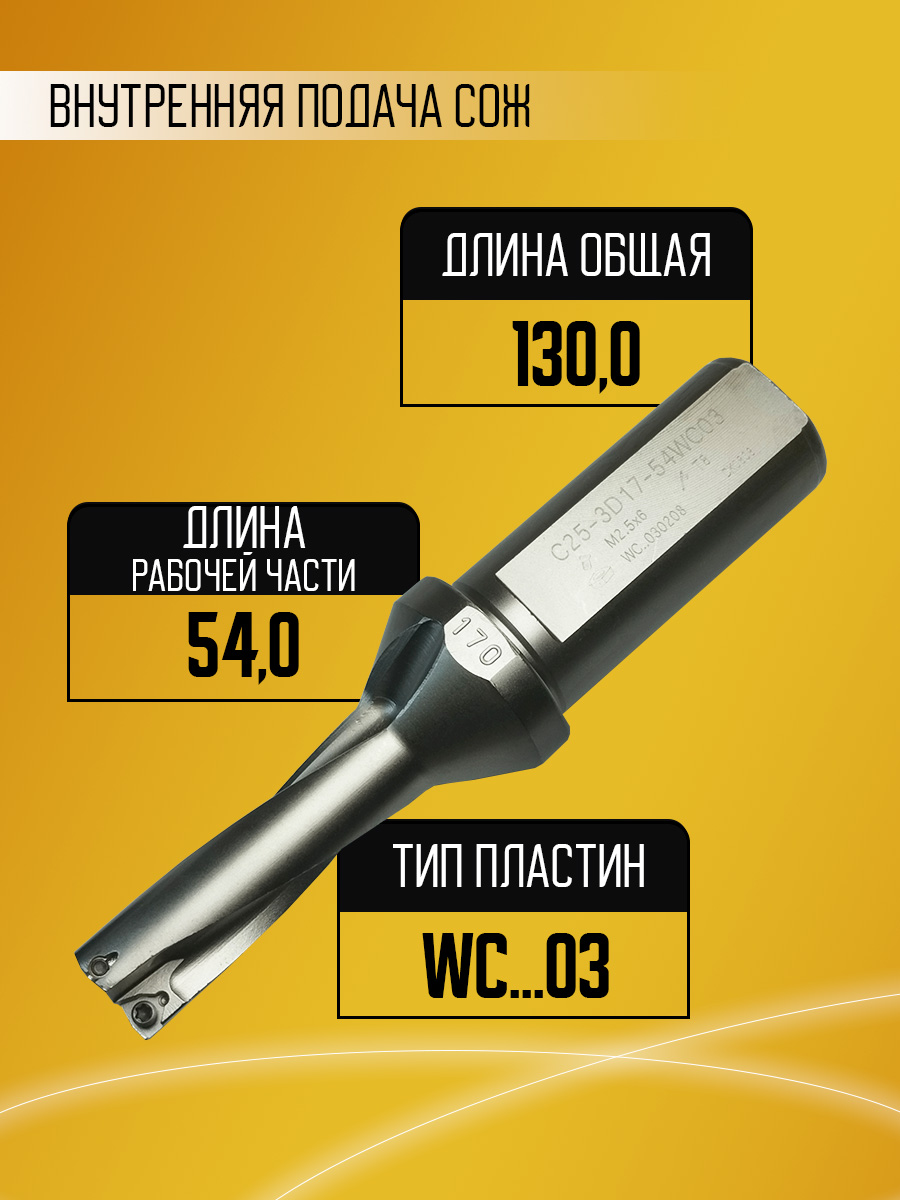 Корпусное сверло d17 C25-3D17-54WC03 под WC03