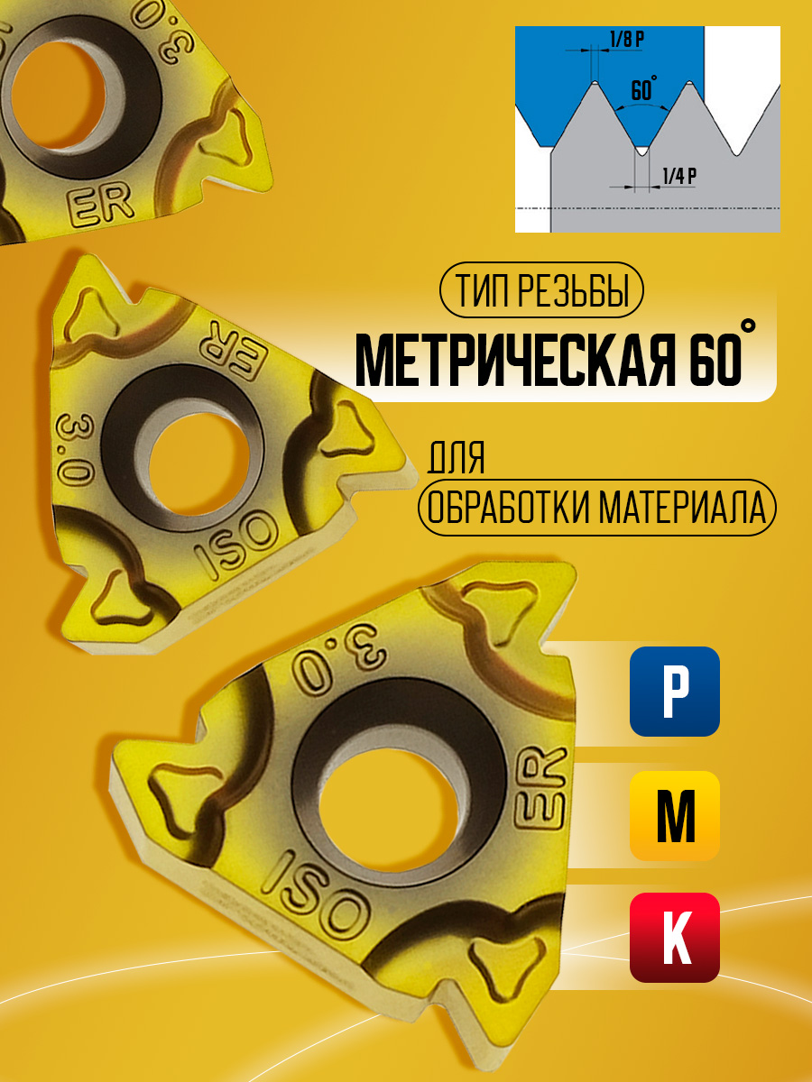 Пластина 16ER 3.00 ISO-TC GM3325