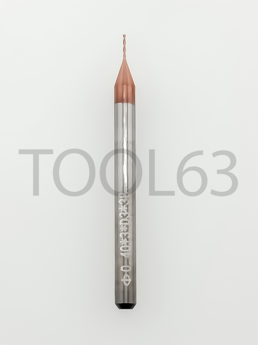 Сверло твердосплавное D0.4*D3*3*38 HRC55° bronze