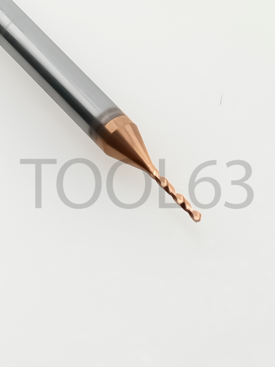 Сверло твердосплавное D0.7*D3*5*38 HRC55° bronze