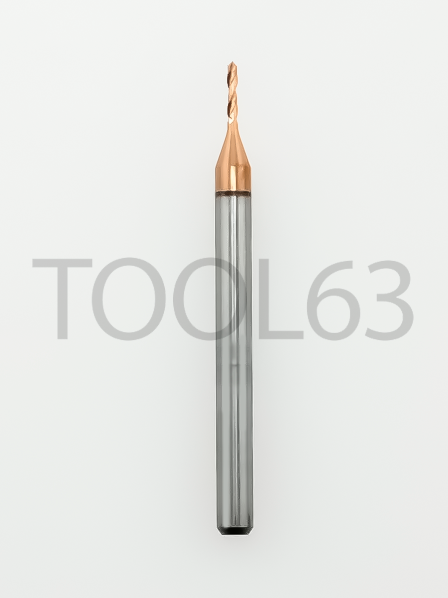 Сверло твердосплавное D0.9*D3*5*38 HRC55° bronze