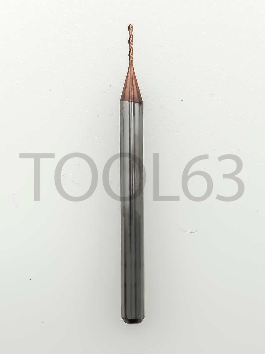 Сверло твердосплавное D0.65*D3*4*38 HRC55° bronze