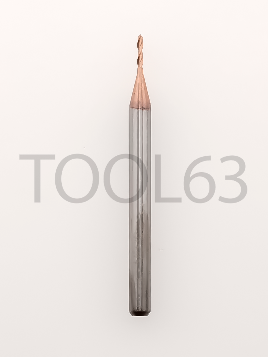 Сверло твердосплавное D0.85*D3*5*38 HRC55° bronze