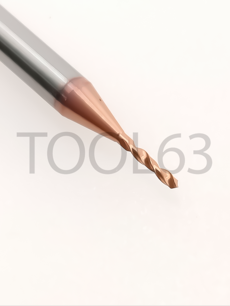 Сверло твердосплавное D0.85*D3*5*38 HRC55° bronze